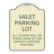Signmission Valet Parking All Others Towed Away Car Owners Expense & Risk Alum Sign, 18" L, 24" H, TG-1824-22762 A-DES-TG-1824-22762 - alternate 1